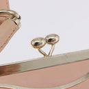 CELINE Shoulder Bag Leather Pink Gold Auth 200745V-24