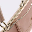 CELINE Shoulder Bag Leather Pink Gold Auth 200745V-25