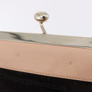 CELINE Shoulder Bag Leather Pink Gold Auth 200745V-28