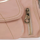CELINE Shoulder Bag Leather Pink Gold Auth 200745V-3