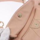 CELINE Shoulder Bag Leather Pink Gold Auth 200745V-33