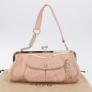 CELINE Shoulder Bag Leather Pink Gold Auth 200745V-37