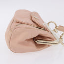CELINE Shoulder Bag Leather Pink Gold Auth 200745V-6