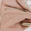 CELINE Shoulder Bag Leather Pink Gold Auth 200745V-7
