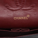 CHANEL Matelasse 25 Chain Shoulder Bag Lamb Skin Black Gold CC Auth 200746V-17