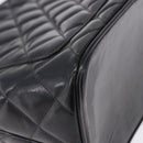 CHANEL Matelasse Reprint Tote Bag Patent Leather Black Gold CC Auth 200752-13