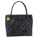 CHANEL Matelasse Reprint Tote Bag Patent Leather Black Gold CC Auth 200752-2