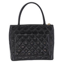 CHANEL Matelasse Reprint Tote Bag Patent Leather Black Gold CC Auth 200752-3