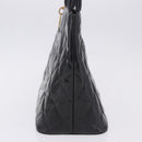 CHANEL Matelasse Reprint Tote Bag Patent Leather Black Gold CC Auth 200752-4