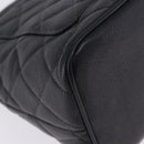 CHANEL Matelasse Reprint Tote Bag Caviar Skin Black Silver CC Auth 200753V-12