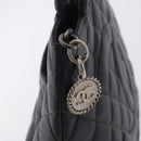 CHANEL Matelasse Reprint Tote Bag Caviar Skin Black Silver CC Auth 200753V-14