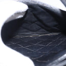 CHANEL Matelasse Reprint Tote Bag Caviar Skin Black Silver CC Auth 200753V-22