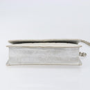 CHANEL New Travel Line Chain Shoulder Bag Canvas Silver CC Auth 200755-5