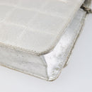 CHANEL New Travel Line Chain Shoulder Bag Canvas Silver CC Auth 200755-16