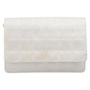 CHANEL New Travel Line Chain Shoulder Bag Canvas Silver CC Auth 200755-13