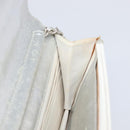 CHANEL New Travel Line Chain Shoulder Bag Canvas Silver CC Auth 200755-22