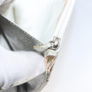 CHANEL New Travel Line Chain Shoulder Bag Canvas Silver CC Auth 200755-25
