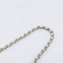 CHANEL New Travel Line Chain Shoulder Bag Canvas Silver CC Auth 200755-8