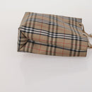 BURBERRY Nova Check Hand Bag Canvas nylon 4 Set Beige Brown Auth 200759-10