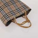 BURBERRY Nova Check Hand Bag Canvas nylon 4 Set Beige Brown Auth 200759-11