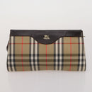 BURBERRY Nova Check Hand Bag Canvas nylon 4 Set Beige Brown Auth 200759-14