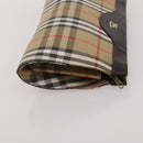 BURBERRY Nova Check Hand Bag Canvas nylon 4 Set Beige Brown Auth 200759-16