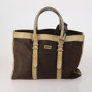 BURBERRY Nova Check Hand Bag Canvas nylon 4 Set Beige Brown Auth 200759-2