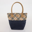 BURBERRY Nova Check Hand Bag Canvas nylon 4 Set Beige Brown Auth 200759-20