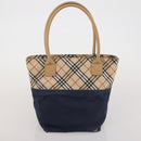 BURBERRY Nova Check Hand Bag Canvas nylon 4 Set Beige Brown Auth 200759-21