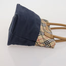 BURBERRY Nova Check Hand Bag Canvas nylon 4 Set Beige Brown Auth 200759-22