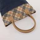 BURBERRY Nova Check Hand Bag Canvas nylon 4 Set Beige Brown Auth 200759-23
