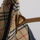 BURBERRY Nova Check Hand Bag Canvas nylon 4 Set Beige Brown Auth 200759-25