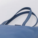 PRADA Tote Bag Vittero Dino Leather Blue Gold Auth 200767V-8