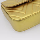 GUCCI Chain Shoulder Bag Leather Gold 432581 Auth 200769V-11