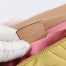 GUCCI Chain Shoulder Bag Leather Gold 432581 Auth 200769V-20