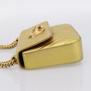 GUCCI Chain Shoulder Bag Leather Gold 432581 Auth 200769V-4