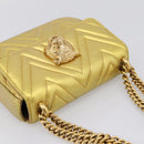 GUCCI Chain Shoulder Bag Leather Gold 432581 Auth 200769V-6