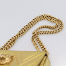 GUCCI Chain Shoulder Bag Leather Gold 432581 Auth 200769V-8