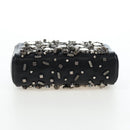 CHANEL Chain Shoulder Pouch Lamb Skin Black Silver CC Auth 200770SAM-5
