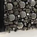 CHANEL Chain Shoulder Pouch Lamb Skin Black Silver CC Auth 200770SAM-20