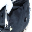 CHANEL Chain Shoulder Pouch Lamb Skin Black Silver CC Auth 200770SAM-25