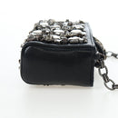 CHANEL Chain Shoulder Pouch Lamb Skin Black Silver CC Auth 200770SAM-4
