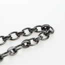 CHANEL Chain Shoulder Pouch Lamb Skin Black Silver CC Auth 200770SAM-14