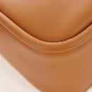 PRADA Darling Shoulder Bag Leather Beige Gold Auth 200771SAM-15