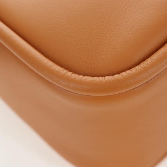 PRADA Darling Shoulder Bag Leather Beige Gold Auth 200771SAM