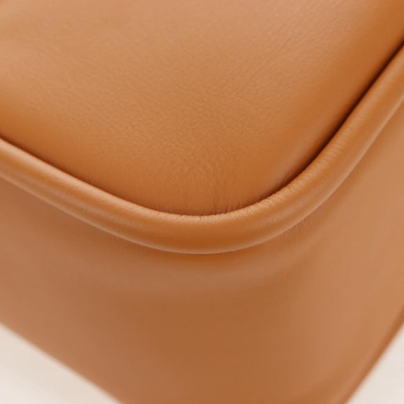 PRADA Darling Shoulder Bag Leather Beige Gold Auth 200771SAM