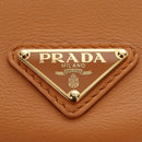PRADA Darling Shoulder Bag Leather Beige Gold Auth 200771SAM-19