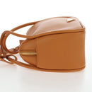 PRADA Darling Shoulder Bag Leather Beige Gold Auth 200771SAM-3