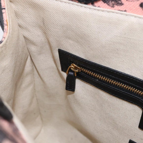 GUCCI Tote Bag Canvas Pink Gold 432684 Auth 200772V