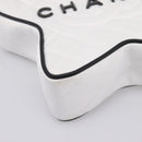 CHANEL Matelasse Chain Shoulder Bag Satin White CC Auth 200773SM-15
